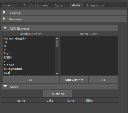 render settings 3 aov 2