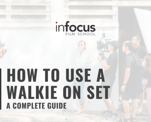 how to use a walkie on set