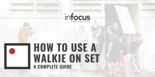 how to use a walkie on set